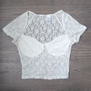 H&M white 🤍 top size XS 🦭🦢